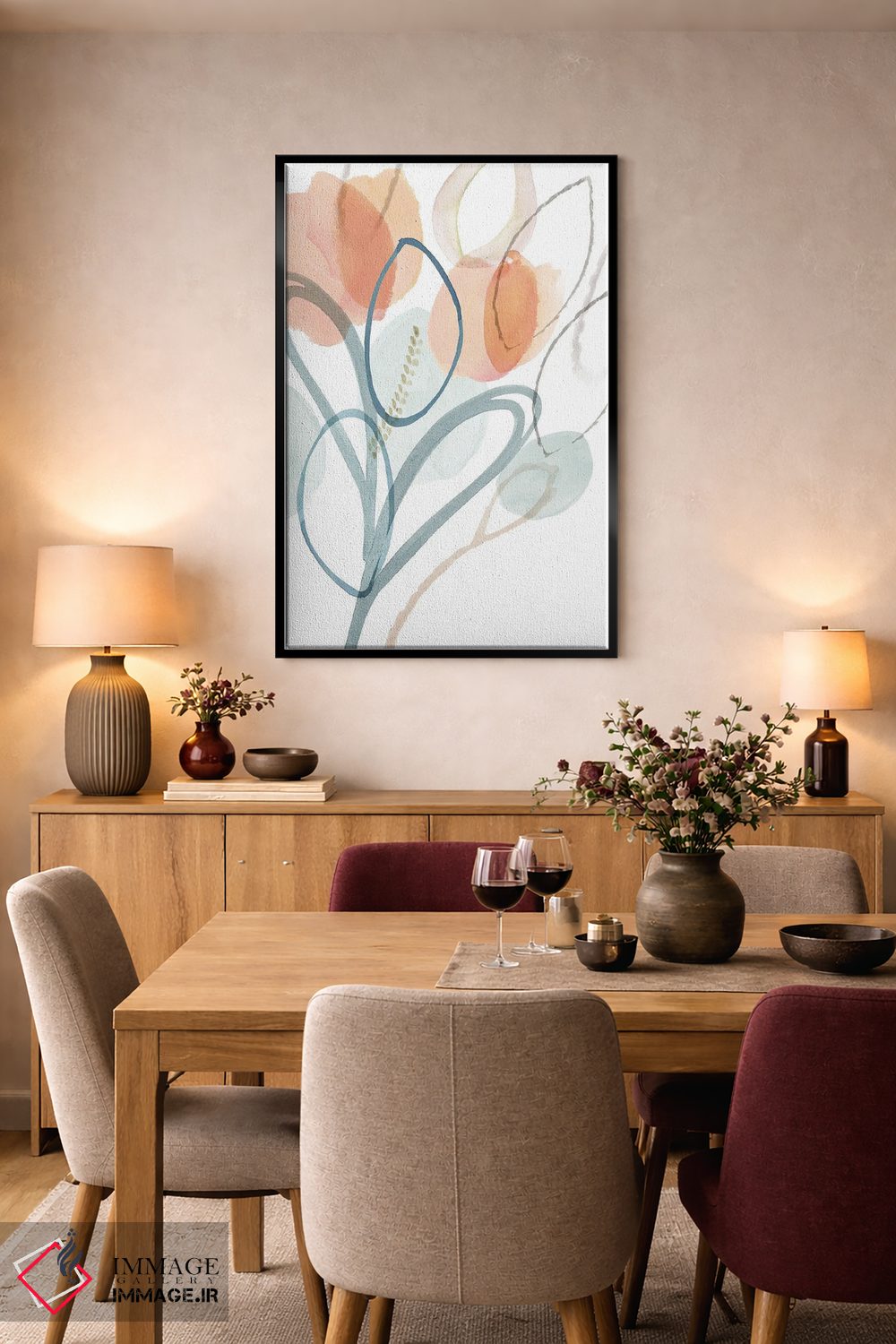 تابلو مینیمال آنجلین IV اثر فلورا کوتا - D3B