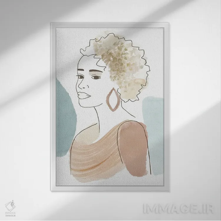 تابلو دکوراتیو لورنا اثر فلورا کوتا - نمای قابدار سفید