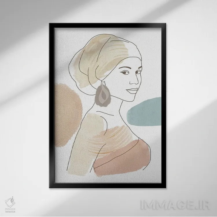 تابلو دکوراتیو مریام اثر فلورا کوتا - نمای قابدار مشکی