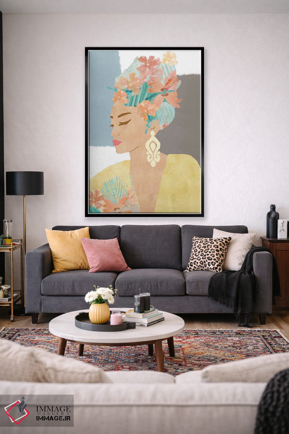 تابلو دکوراتیو نینا در شکوفه اثر فلورا کوتا - D2B