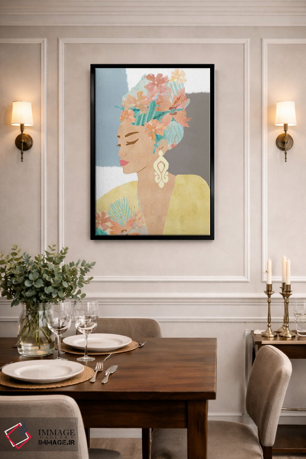 تابلو دکوراتیو نینا در شکوفه اثر فلورا کوتا - D3B