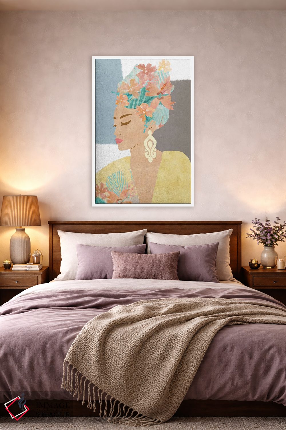 تابلو دکوراتیو نینا در شکوفه اثر فلورا کوتا - D4W