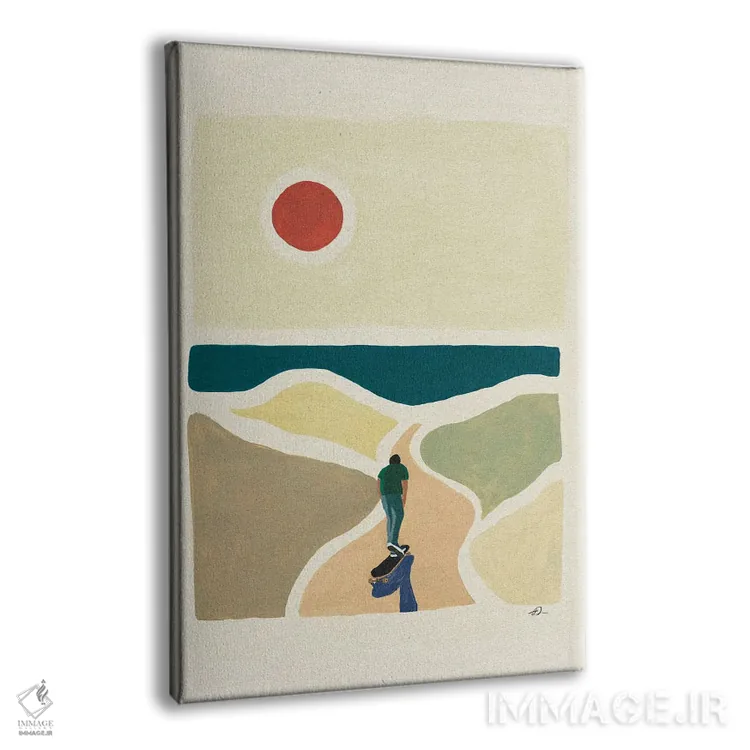 تابلو مینیمال به راهت ادامه بده اثر فابیان لاواتر - نمای پرسپکتیو محصول