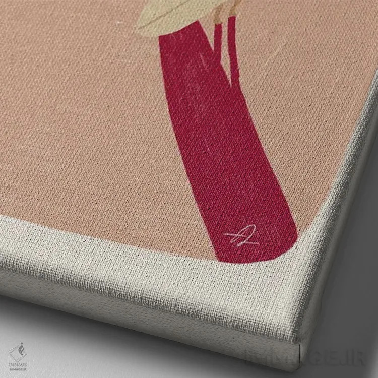 تابلو مینیمال کشاندن اثر فابیان لاواتر - نمای نزدیک بافت بوم