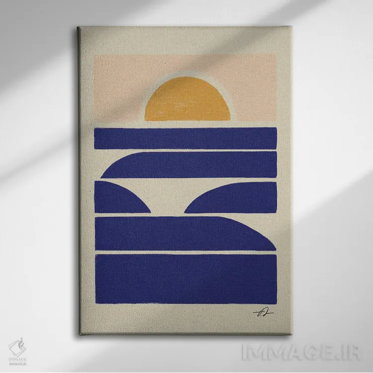 تابلو مینیمال ادامه بده بیار اثر فابیان لاواتر - نمای روبهرو روی دیوار