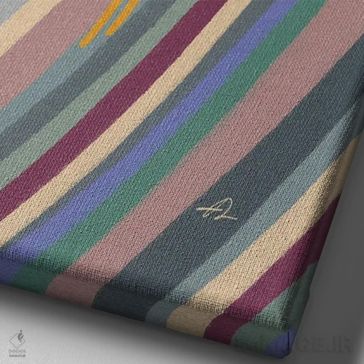 تابلو دکوراتیو پایین دامنه ها اثر فابیان لاواتر - نمای نزدیک بافت بوم