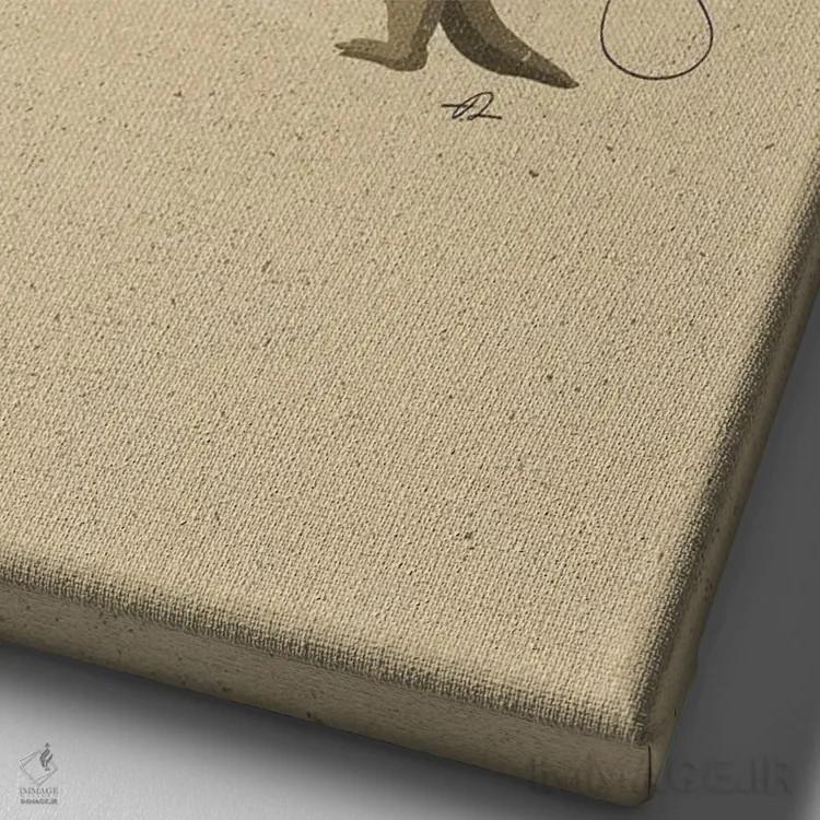 تابلو دکوراتیو سمور موج سوار II اثر فابیان لاواتر - نمای نزدیک بافت بوم