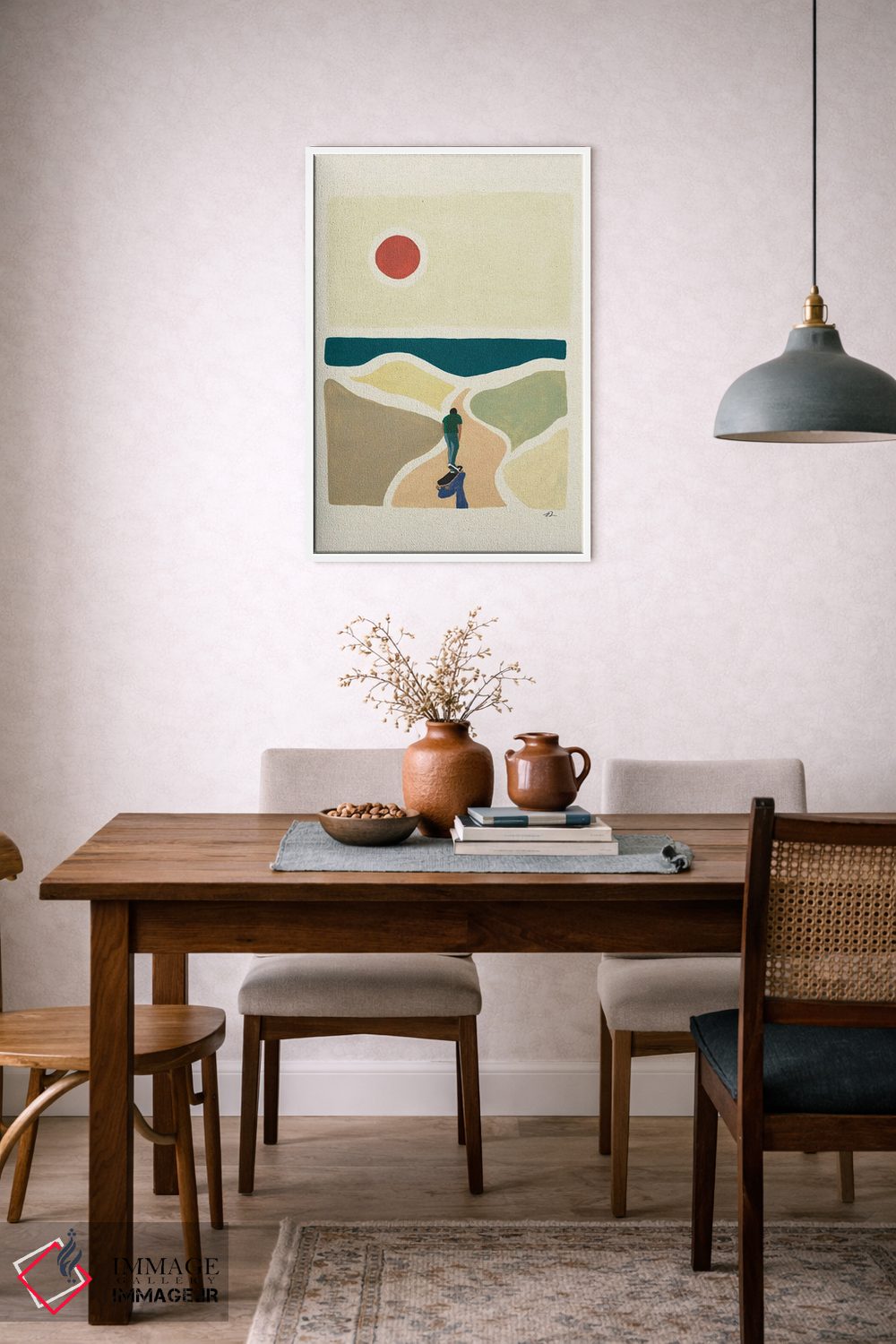 تابلو مینیمال به راهت ادامه بده اثر فابیان لاواتر - D6W