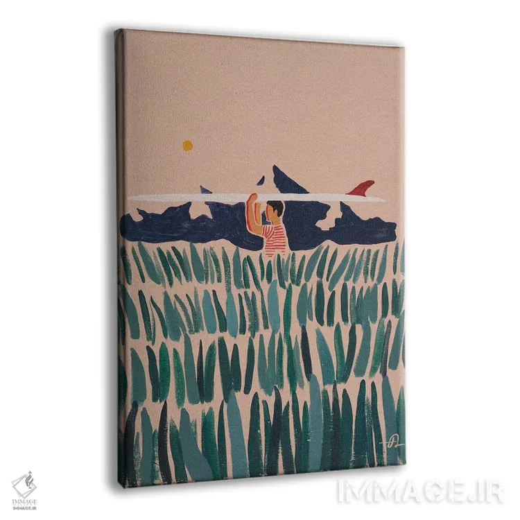 تابلو دکوراتیو راه بلند تا ساحل اثر فابیان لاواتر - نمای پرسپکتیو محصول