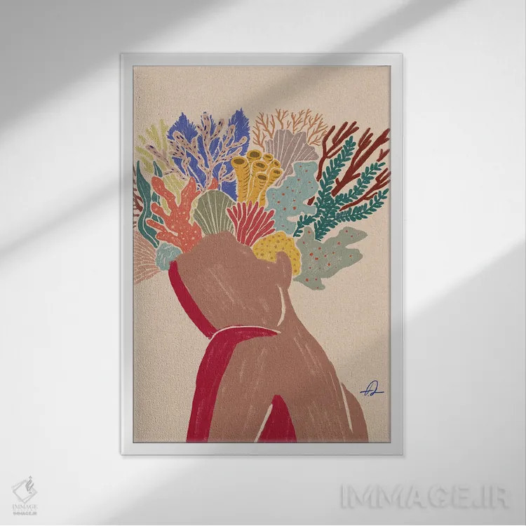 تابلو دکوراتیو در چشمانم نگاه کن اثر فابیان لاواتر - نمای قابدار سفید
