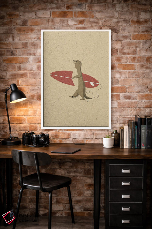 تابلو دکوراتیو سمور موج سوار II اثر فابیان لاواتر - D2W