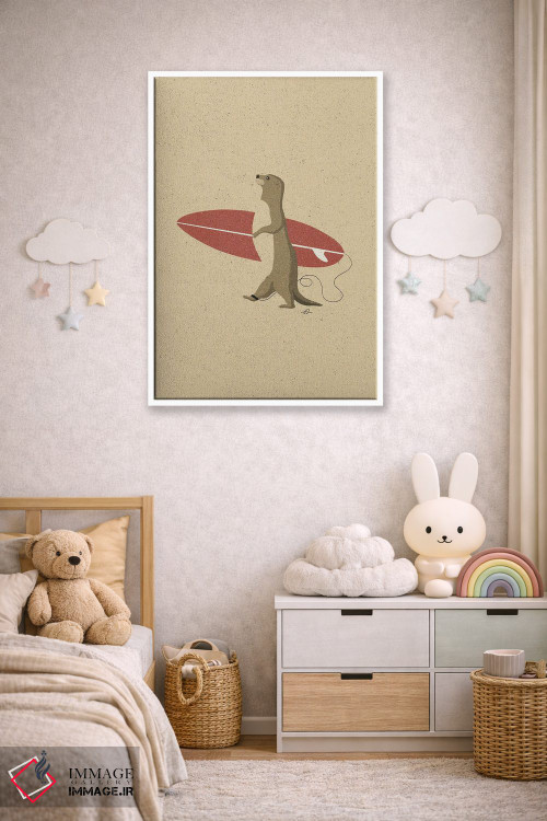 تابلو دکوراتیو سمور موج سوار II اثر فابیان لاواتر - D4W