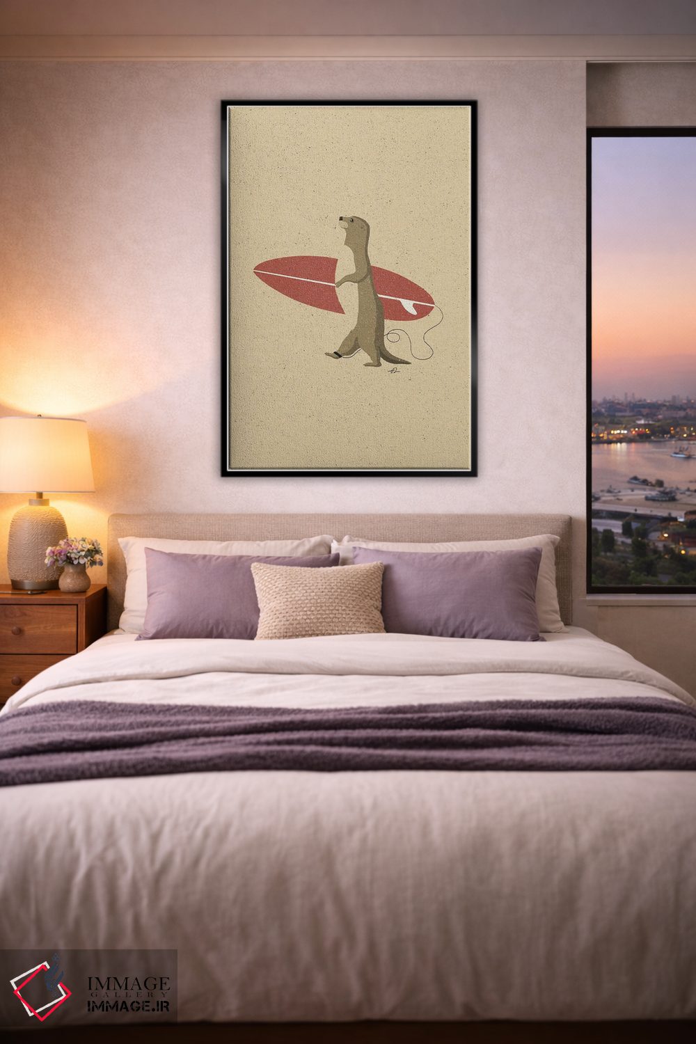 تابلو دکوراتیو سمور موج سوار II اثر فابیان لاواتر - D5B