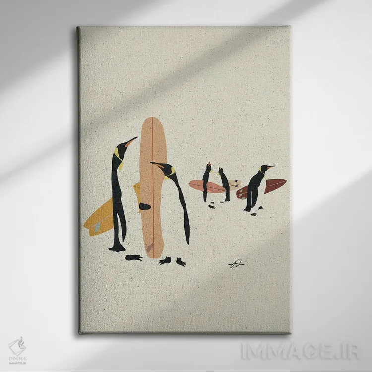 تابلو دکوراتیو جنگجویان آخر هفته اثر فابیان لاواتر - نمای روبهرو روی دیوار
