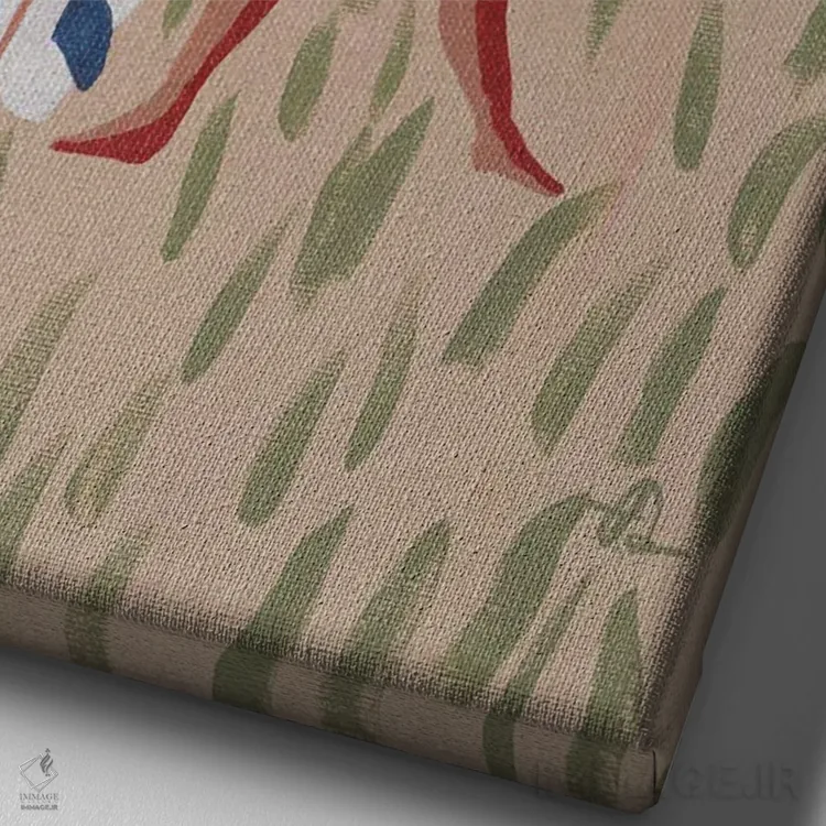 تابلو دکوراتیو بعد از موج سواری اثر فابیان لاواتر - نمای نزدیک بافت بوم