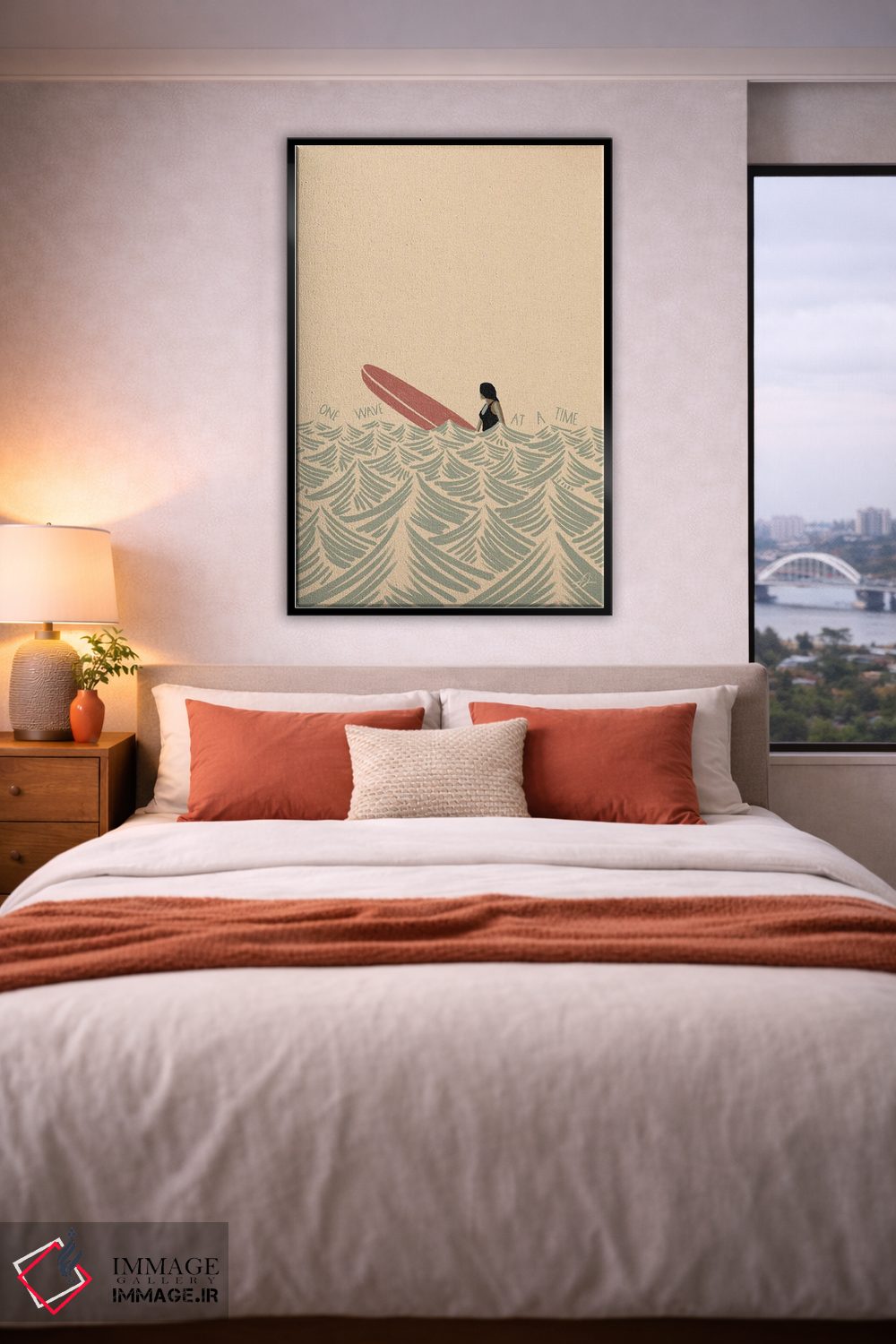 تابلو مینیمال هر بار یک موج اثر فابیان لاواتر - D4B