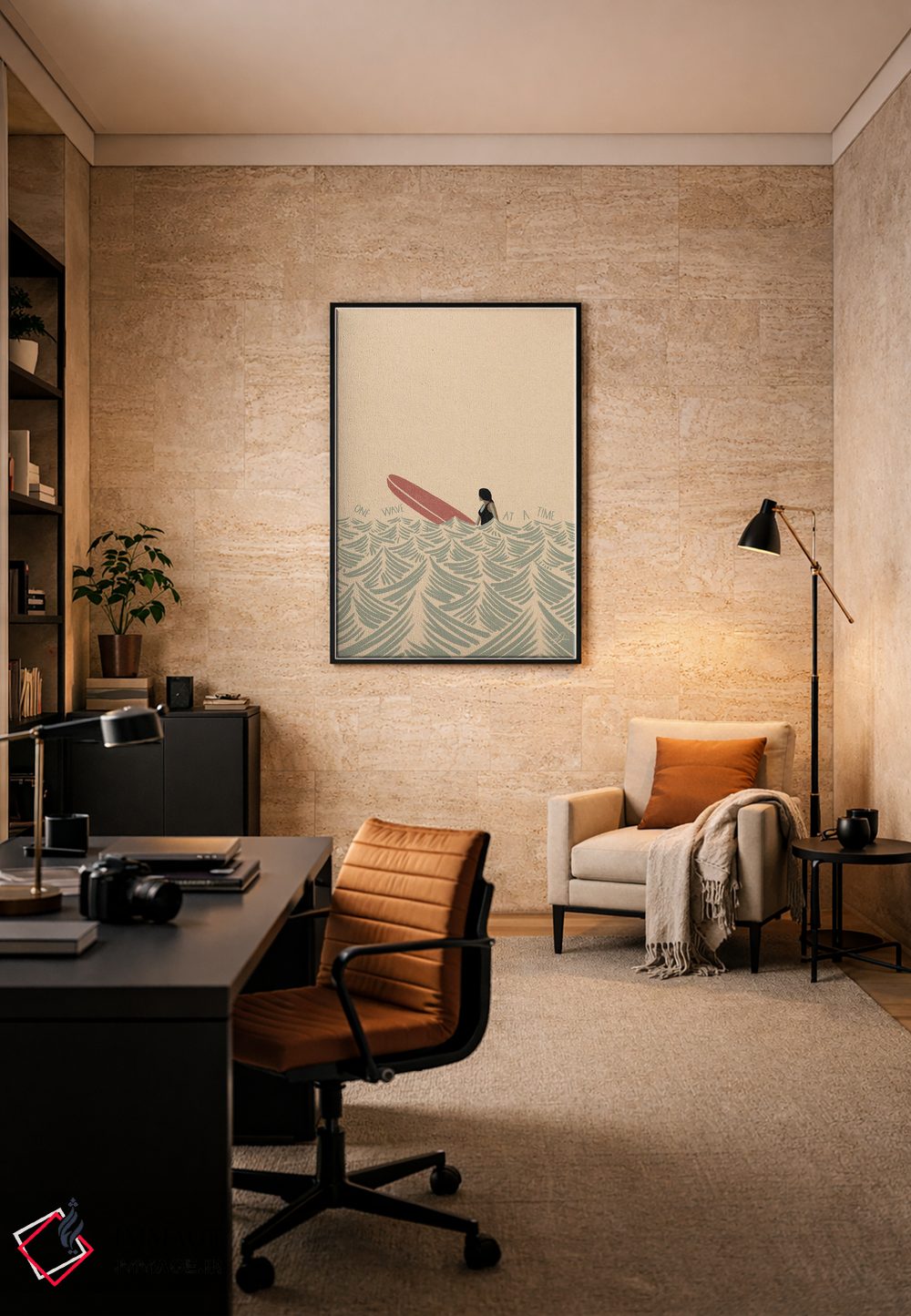 تابلو مینیمال هر بار یک موج اثر فابیان لاواتر - D6B