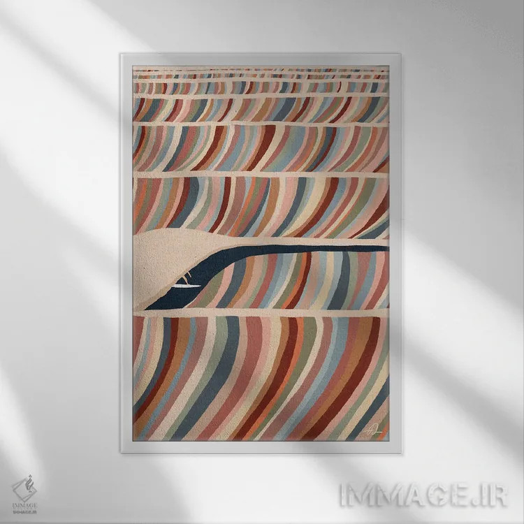 تابلو مینیمال سایه اثر فابیان لاواتر - نمای قابدار سفید