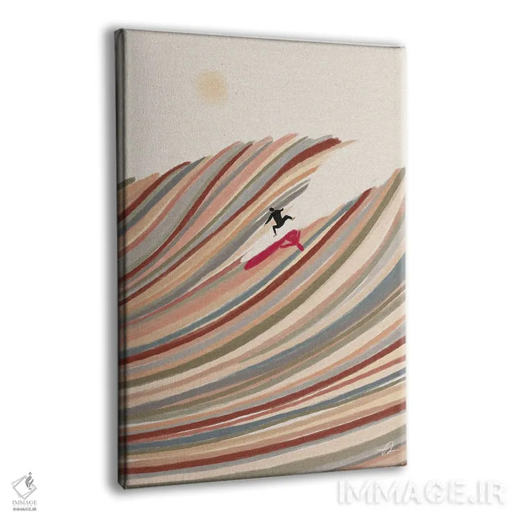 تابلو مینیمال فرار اثر فابیان لاواتر - نمای پرسپکتیو محصول