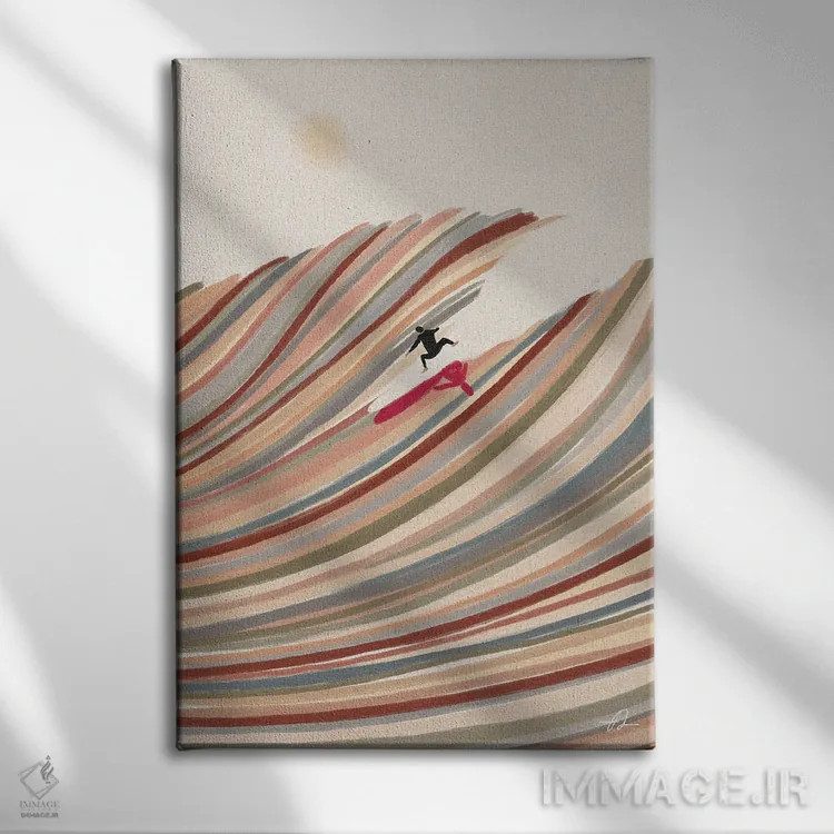 تابلو مینیمال فرار اثر فابیان لاواتر - نمای روبهرو روی دیوار