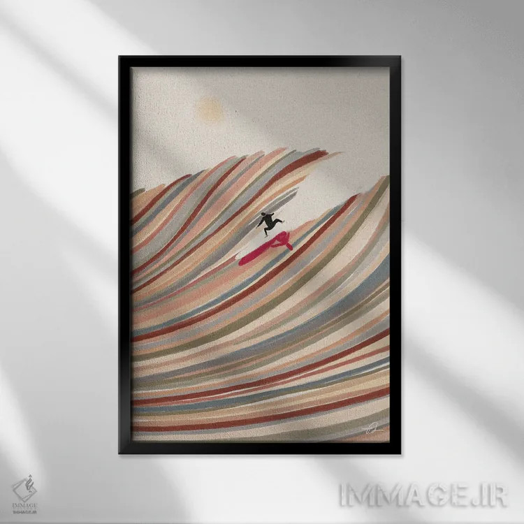 تابلو مینیمال فرار اثر فابیان لاواتر - نمای قابدار مشکی