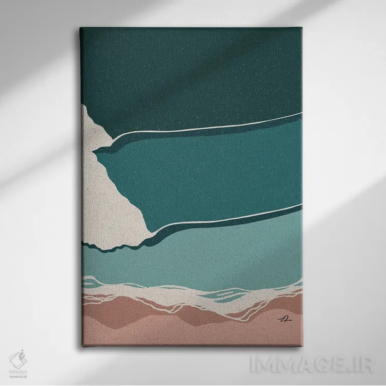 تابلو مینیمال دیدگاه اثر فابیان لاواتر - نمای روبهرو روی دیوار