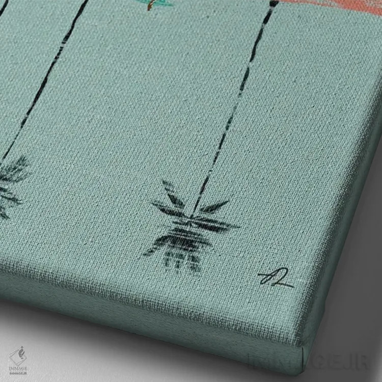 تابلو مینیمال بازتاب اثر فابیان لاواتر - نمای نزدیک بافت بوم