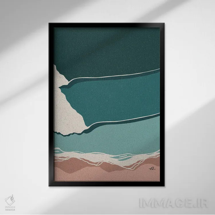 تابلو مینیمال دیدگاه اثر فابیان لاواتر - نمای قابدار مشکی