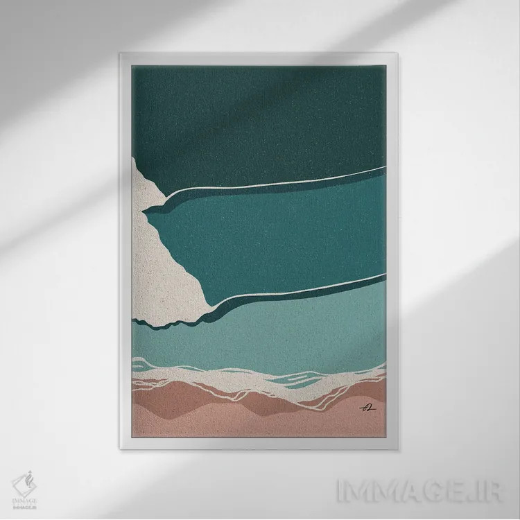 تابلو مینیمال دیدگاه اثر فابیان لاواتر - نمای قابدار سفید