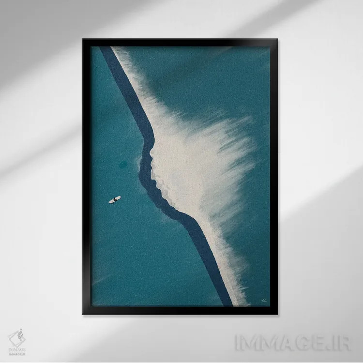 تابلو مینیمال دوشنبه ها اثر فابیان لاواتر - نمای قابدار مشکی