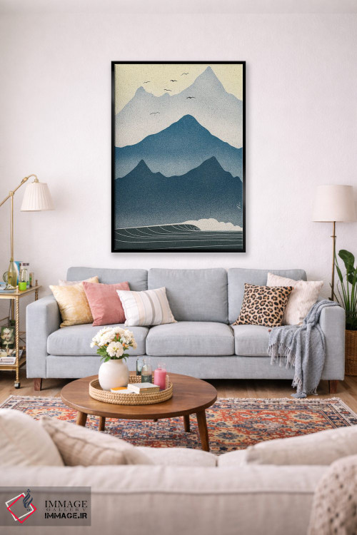 تابلو مینیمال صبح های آبی اثر فابیان لاواتر - D1B