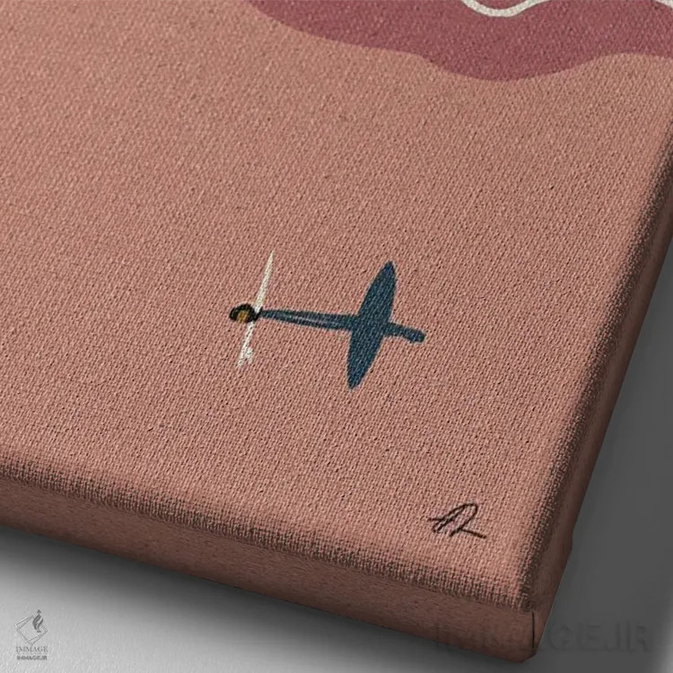 تابلو مینیمال بازی ذهنی اثر فابیان لاواتر - نمای نزدیک بافت بوم