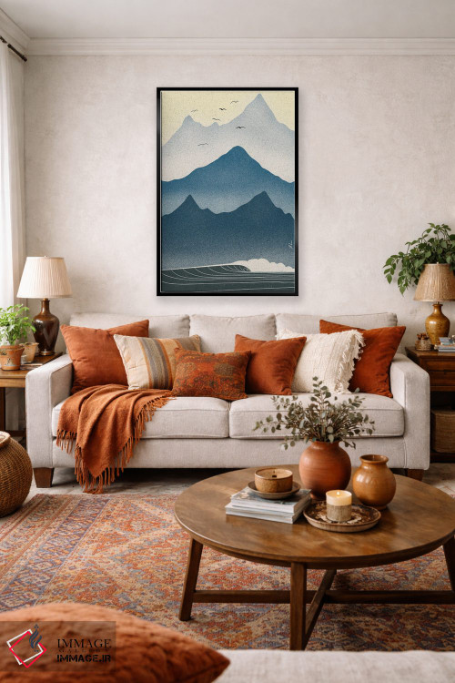 تابلو مینیمال صبح های آبی اثر فابیان لاواتر - D5B