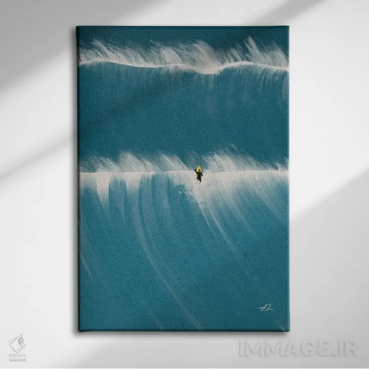 تابلو مینیمال موج دوم اثر فابیان لاواتر - نمای روبهرو روی دیوار