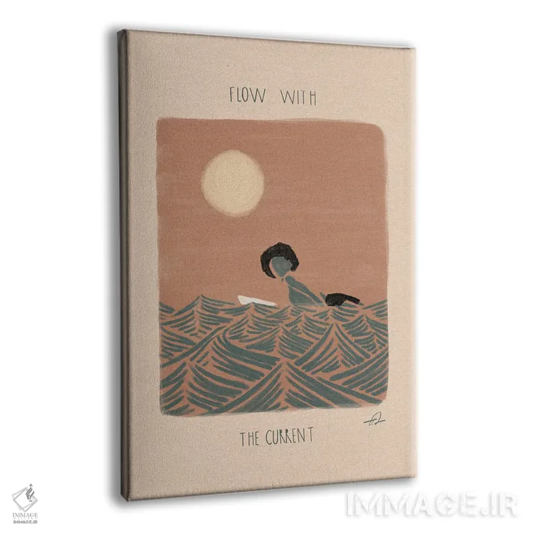 تابلو دکوراتیو با جریان همراه شو اثر فابیان لاواتر - نمای پرسپکتیو محصول