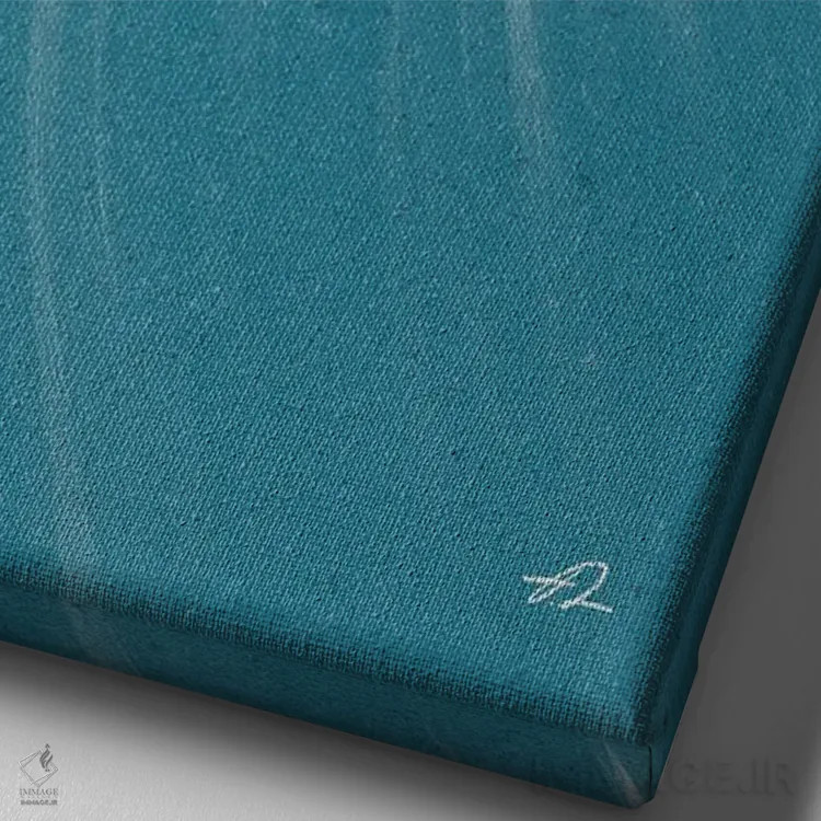 تابلو مینیمال موج دوم اثر فابیان لاواتر - نمای نزدیک بافت بوم