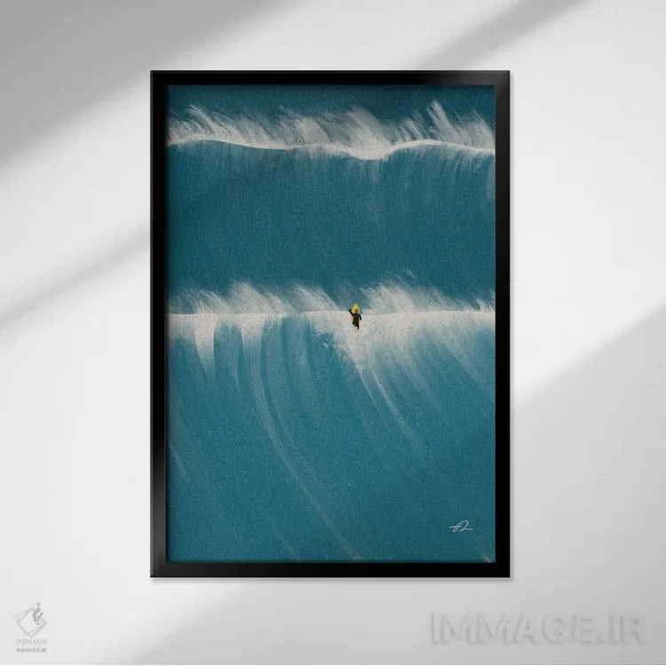 تابلو مینیمال موج دوم اثر فابیان لاواتر - نمای قابدار مشکی