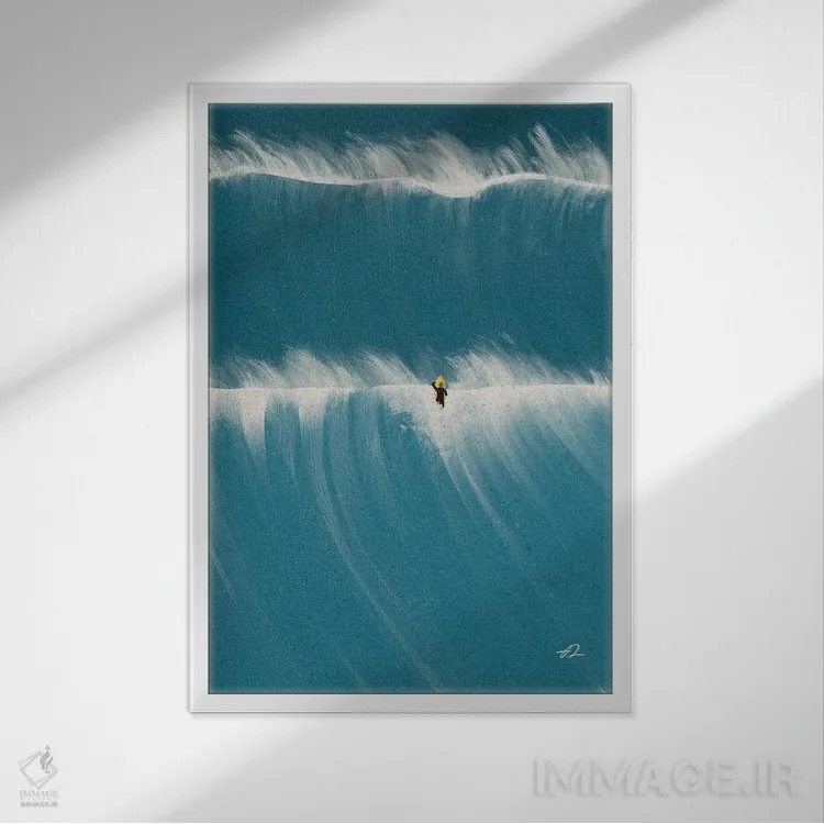 تابلو مینیمال موج دوم اثر فابیان لاواتر - نمای قابدار سفید