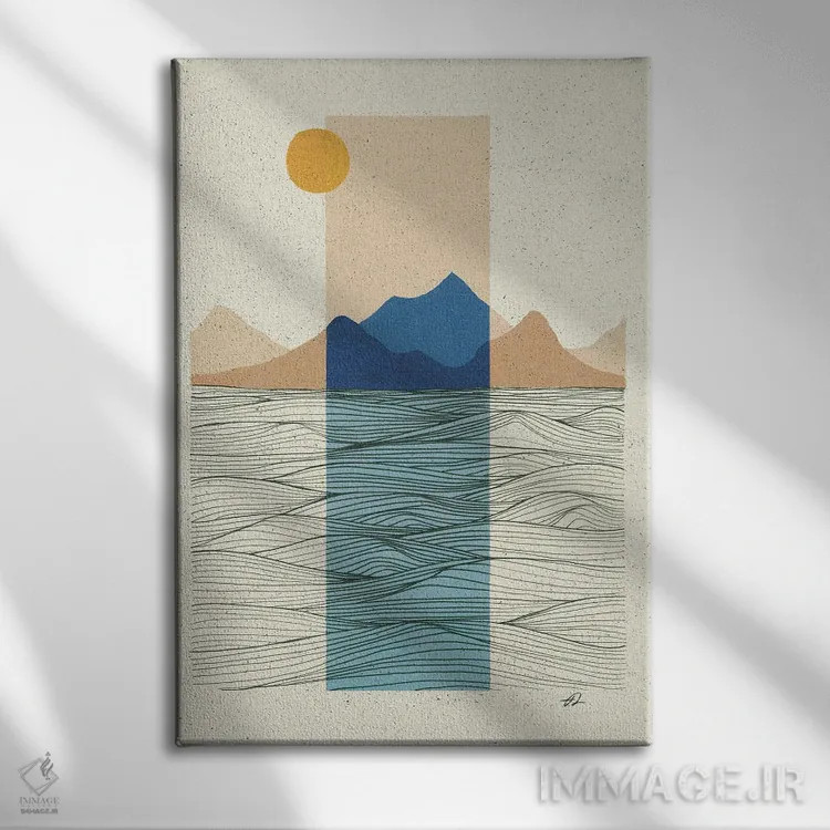 تابلو مینیمال آخرین نور اثر فابیان لاواتر - نمای روبهرو روی دیوار