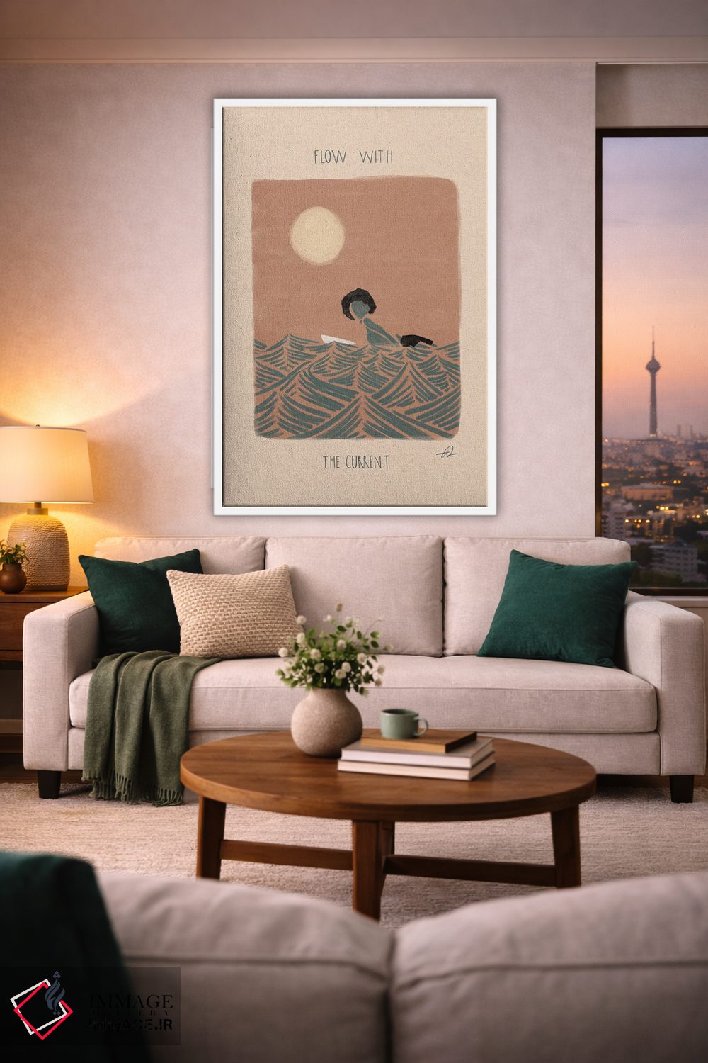 تابلو دکوراتیو با جریان همراه شو اثر فابیان لاواتر - D1W