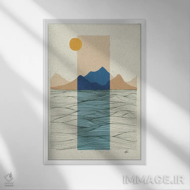 تابلو مینیمال آخرین نور اثر فابیان لاواتر - نمای قابدار سفید