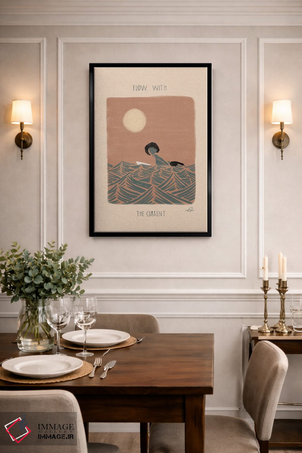 تابلو دکوراتیو با جریان همراه شو اثر فابیان لاواتر - D2B