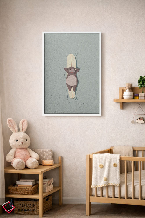 تابلو دکوراتیو اسبی موج سوار اثر فابیان لاواتر - D3W