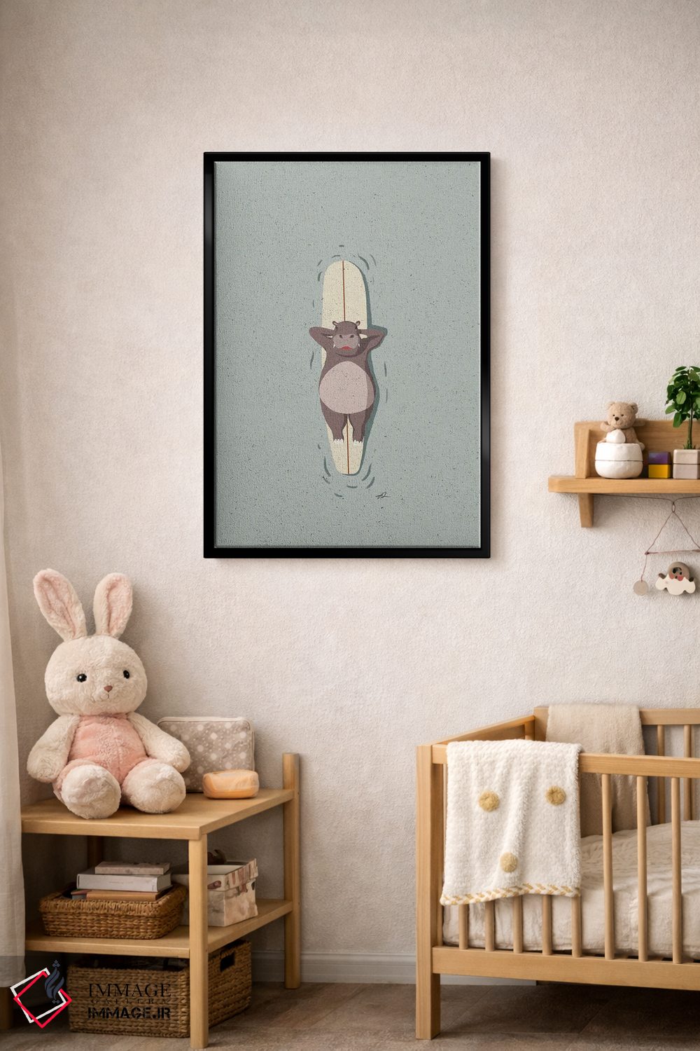 تابلو دکوراتیو اسبی موج سوار اثر فابیان لاواتر - D6B