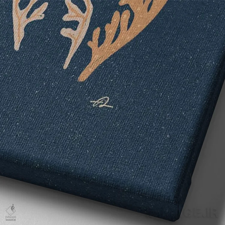 تابلو مینیمال پری های دریایی وجود دارند اثر فابیان لاواتر - نمای نزدیک بافت بوم