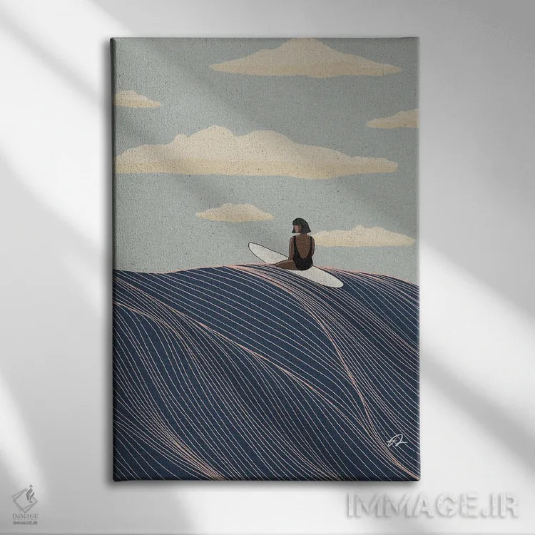 تابلو دکوراتیو بر تخت او اثر فابیان لاواتر - نمای روبهرو روی دیوار