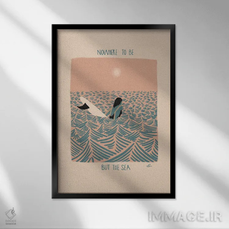 تابلو دکوراتیو جایی برای بودن نیست اثر فابیان لاواتر - نمای قابدار مشکی