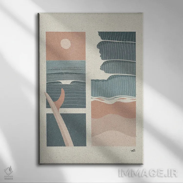 تابلو مینیمال روزهای تابستانی اثر فابیان لاواتر - نمای روبهرو روی دیوار