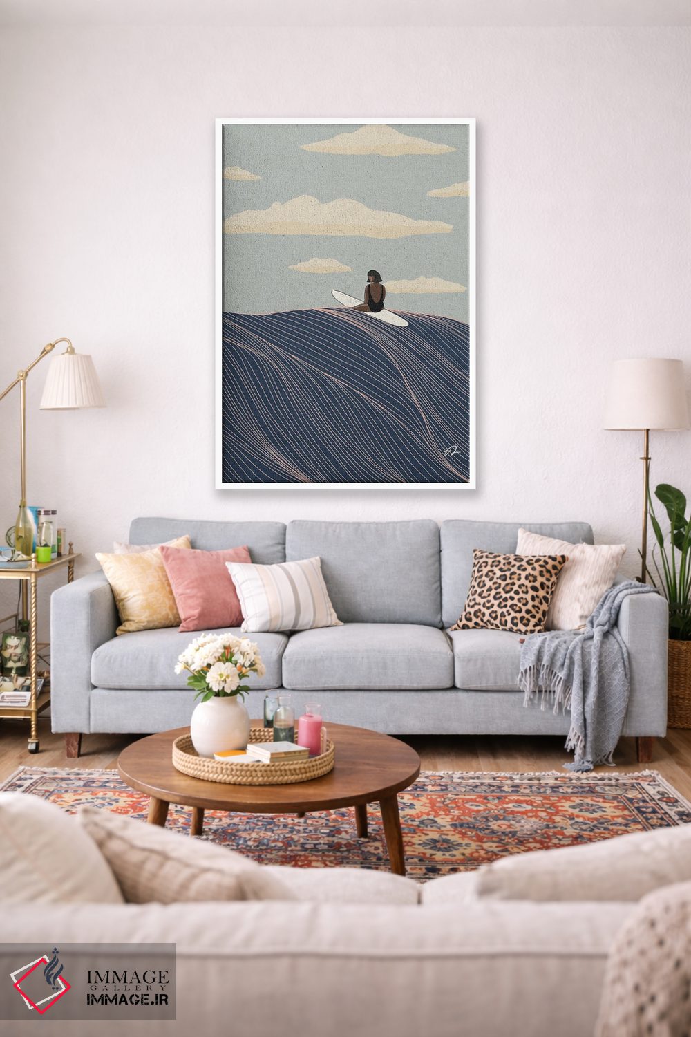 تابلو دکوراتیو بر تخت او اثر فابیان لاواتر - D1W