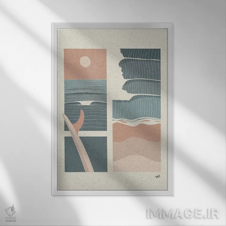 تابلو مینیمال روزهای تابستانی اثر فابیان لاواتر - نمای قابدار سفید